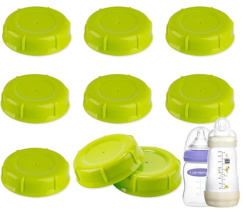 EESC2Y (9-PCs) Travel Bottle Caps Compatible with Lansinoh MAM Bottles, Storage Lids Replacement - Image 1
